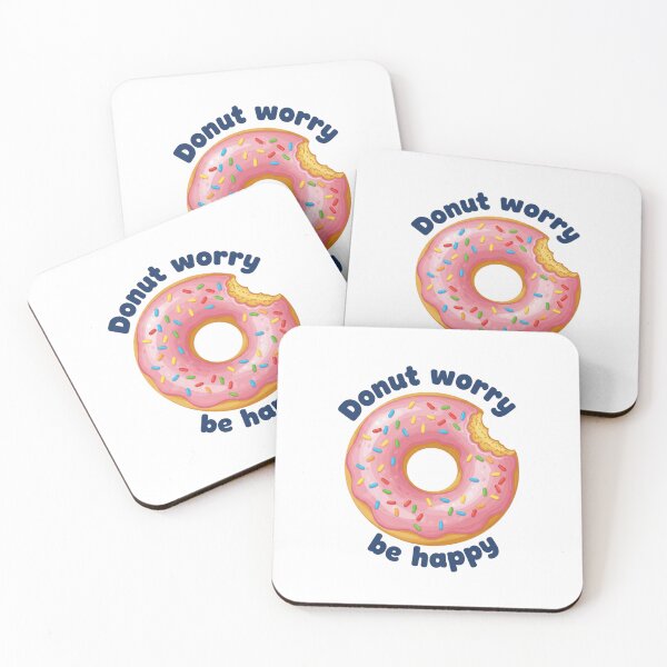 Item preview, Donut Worry, Be Happy designed and sold by StickVerse by Owais.