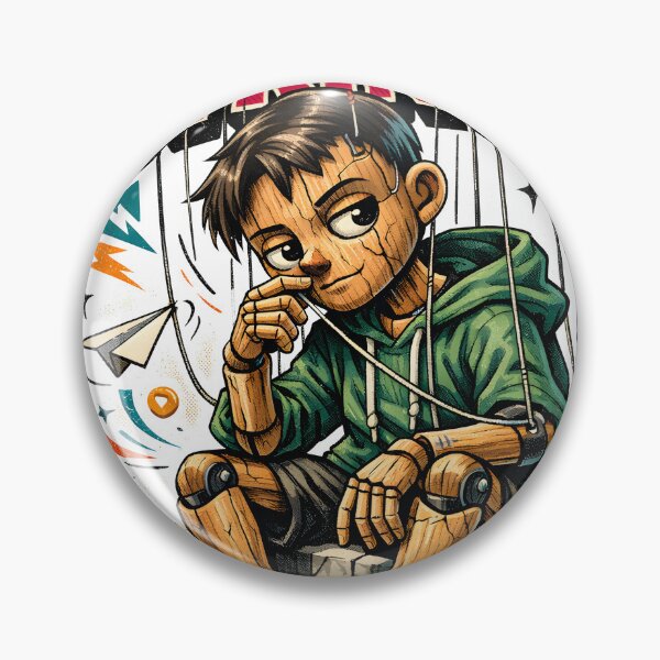 Item preview, I See The Strings Surreal Puppet Boy Streetwear Poster - Social Media Awareness Pop Art - Digital Mind Control Wall Decor - Aesthetic Graphic Tee Design for Truth Seekers by Vivaan Studio designed and sold by Vivaan Studio.