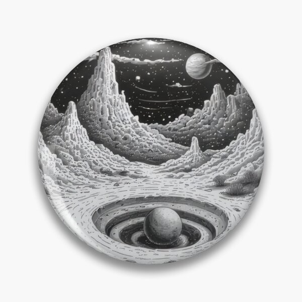 Item preview, Astral monochrome landscape with cosmic sphere designed and sold by Mianku | Für das Leben.