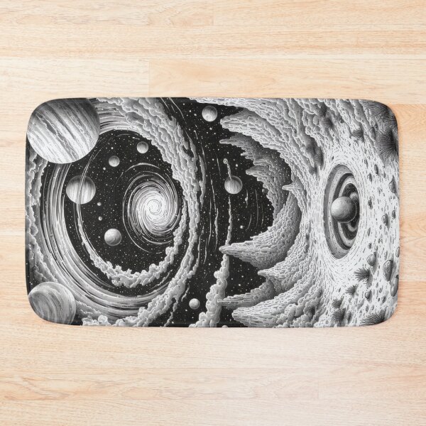 Item preview, Astral monochrome landscape with cosmic sphere designed and sold by Mianku | Für das Leben.