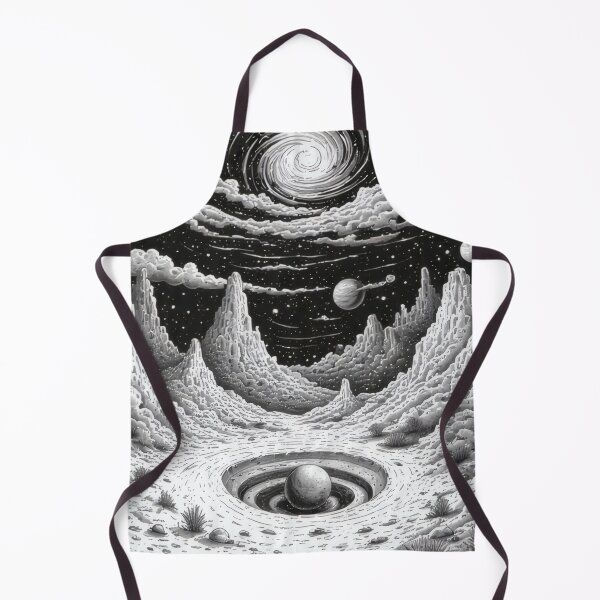 Item preview, Astral monochrome landscape with cosmic sphere designed and sold by Mianku | Für das Leben.