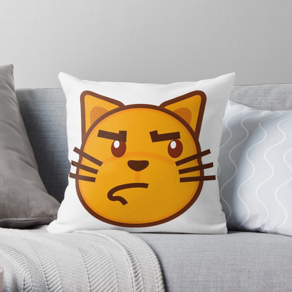 cat emoji pillow