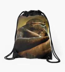 as light dawns on Ramesses II Drawstring Bag