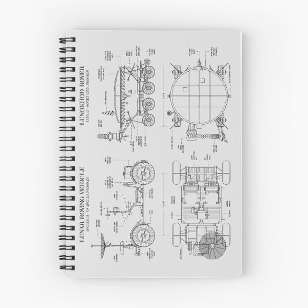 Item preview, Lunar Roving Vehicle and Lunokhod rover. Moon Exploration (White Stencil - No Background) designed and sold by BGALAXY.