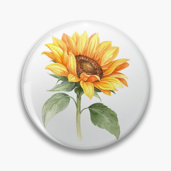 Aperçu de l'œuvre Illustration aquarelle de tournesol lumineux créée et vendue par Rutvain.