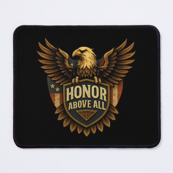 Item preview, Honor Above All - Military Eagle Emblem T-Shirt Design designed and sold by MKreative Studio.