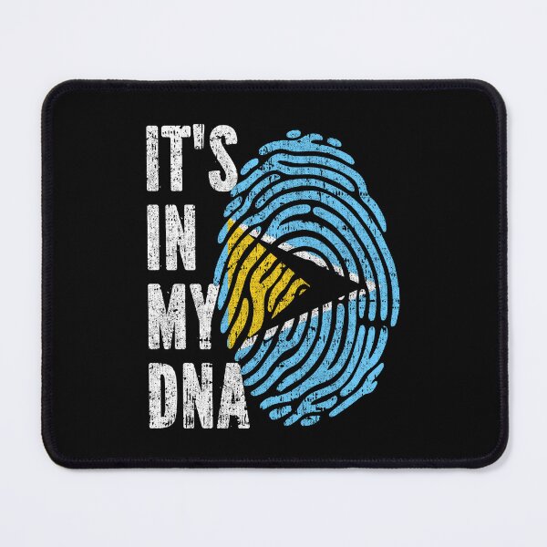 Item preview, IT'S IN MY DNA Saint Lucia Flag Roots designed and sold by CosmoKitsch.