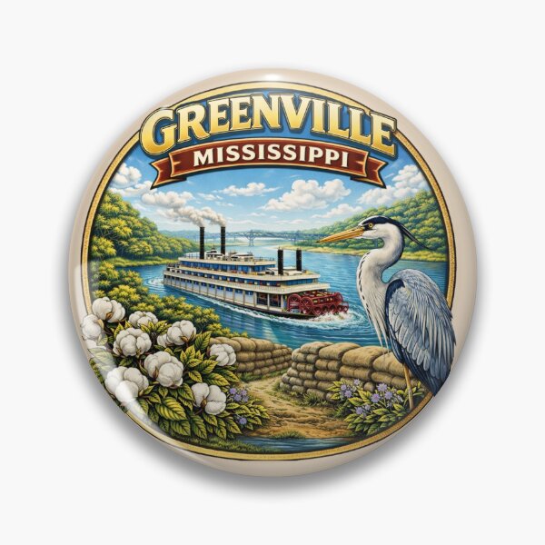 Item preview, Greenville, Mississippi River Town designed and sold by Myra365Art.