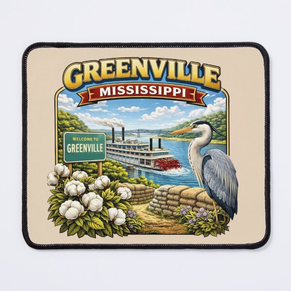 Item preview, Greenville, Mississippi River Town designed and sold by Myra365Art.