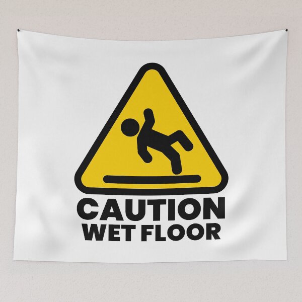 Item preview, Caution Wet Floor Warning Sign designed and sold by Shape Snip Studio.