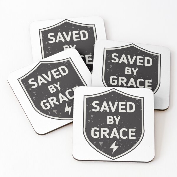 Item preview, Saved by Grace Christian Shield Badge designed and sold by StickifyArt.