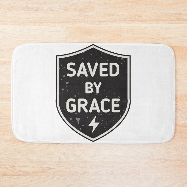 Item preview, Saved by Grace Christian Shield Badge designed and sold by StickifyArt.