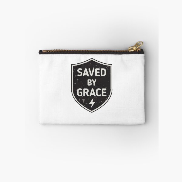 Item preview, Saved by Grace Christian Shield Badge designed and sold by StickifyArt.