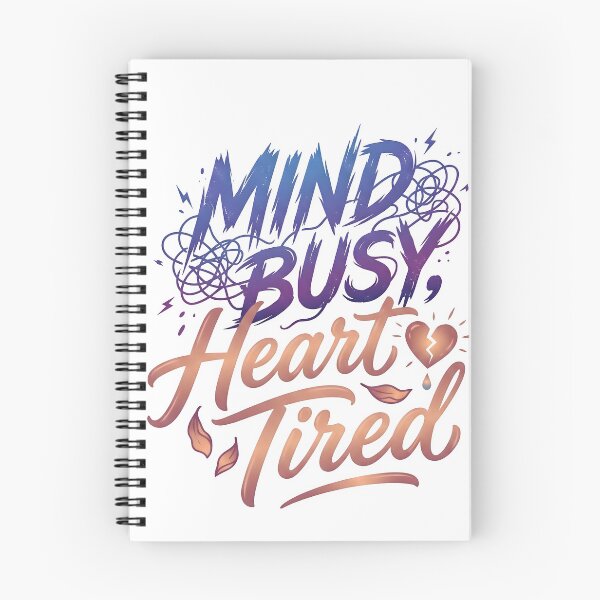 Item preview, mind busy, tired heart, heart break, busy, mind designed and sold by TrueArtVibes.