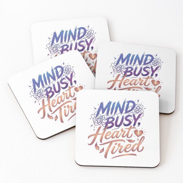 Item preview, mind busy, tired heart, heart break, busy, mind designed and sold by TrueArtVibes.
