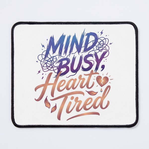 Item preview, mind busy, tired heart, heart break, busy, mind designed and sold by TrueArtVibes.
