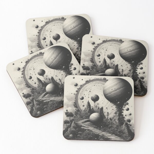 Item preview, Cosmic journey on stone stairs designed and sold by Mianku | Für das Leben.