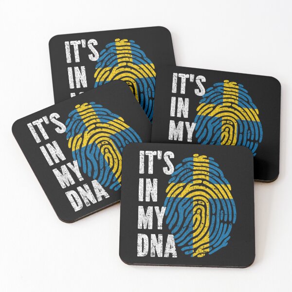 Item preview, IT'S IN MY DNA Sweden Flag Roots designed and sold by CosmoKitsch.