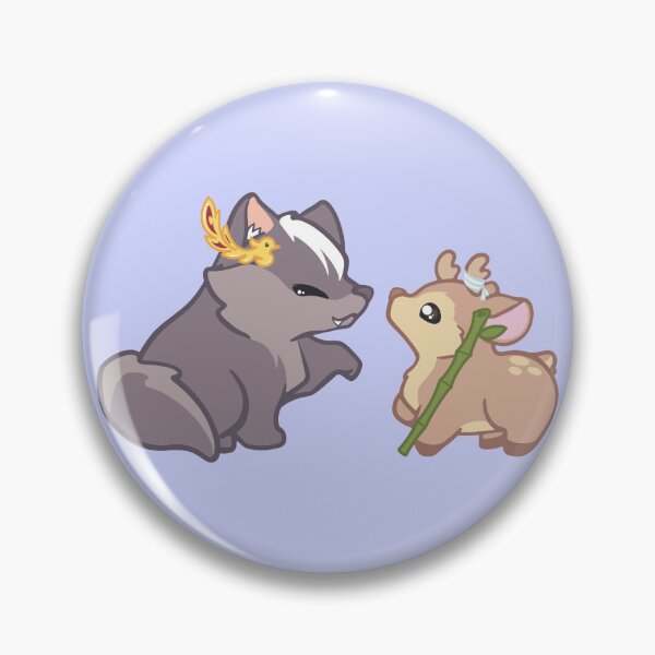 Artikelvorschau, Von Tausend Herbsten inspirierte Chibi-Wolf und Hirsch – Fan-Kunst-Illustration von Shen Qiao und Yan Wushi entworfen und verkauft von theartbykay.