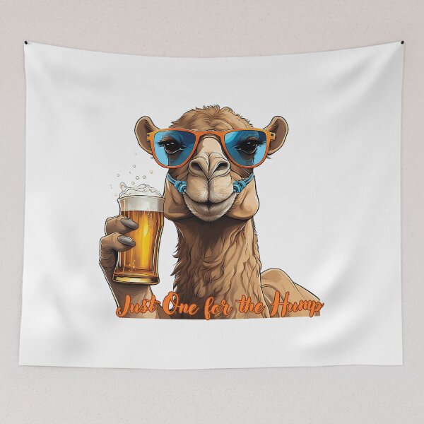 Item preview, Camel Wearing Sunglasses Having A Beer For The Hump designed and sold by HorusXArt.