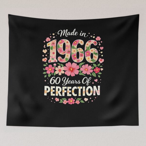 Item preview, 60th Birthday Made 1966 Floral designed and sold by Run to Creations.