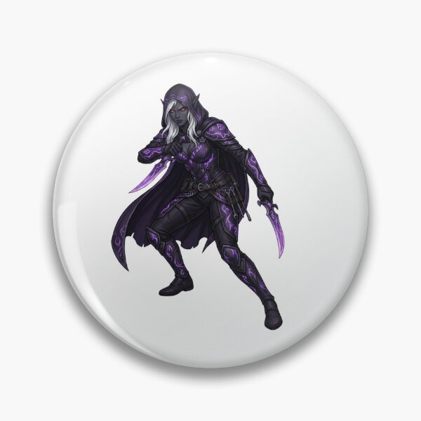 Item preview, Dark Elf Shadow Assassin - Hooded Rogue - Purple Obsidian Armor designed and sold by SlomianyPisarz.