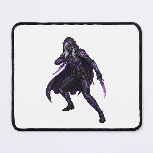Item preview, Dark Elf Shadow Assassin - Hooded Rogue - Purple Obsidian Armor designed and sold by SlomianyPisarz.