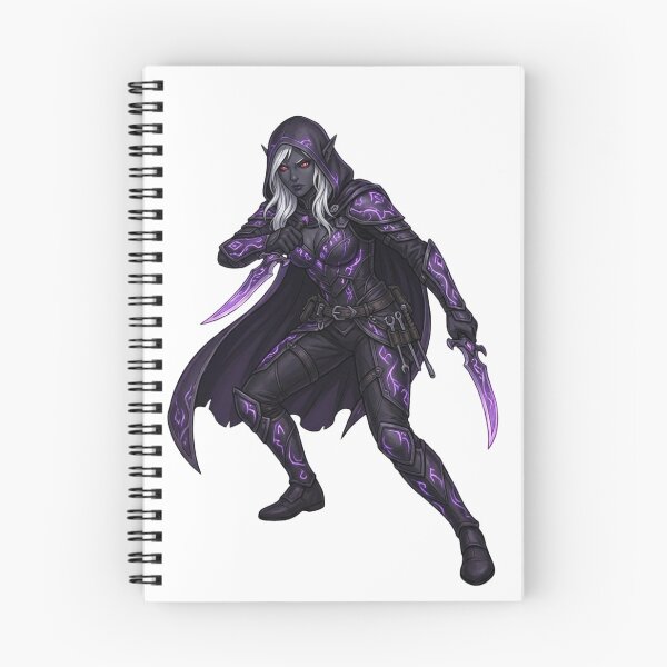 Item preview, Dark Elf Shadow Assassin - Hooded Rogue - Purple Obsidian Armor designed and sold by SlomianyPisarz.