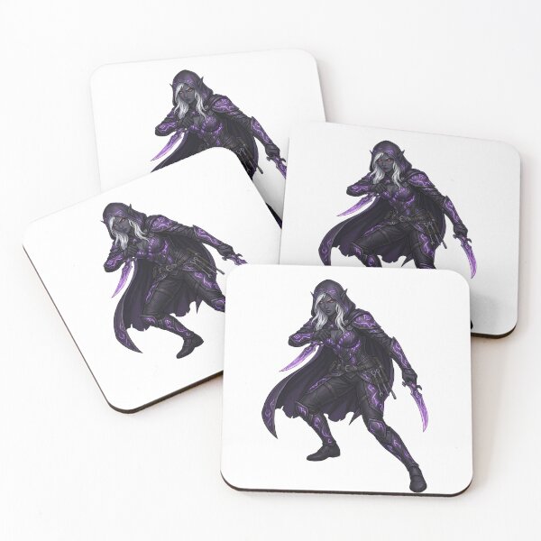 Item preview, Dark Elf Shadow Assassin - Hooded Rogue - Purple Obsidian Armor designed and sold by SlomianyPisarz.