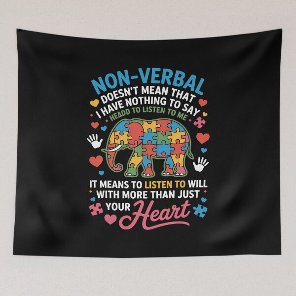 Item preview, Non-verbal Doesn_t Mean I Have Nothing To Say Autism 3 designed and sold by lilensgavadur.