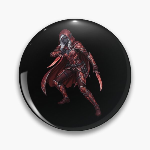 Item preview, Crimson Shadow Assassin - Dark Elf Rogue - Red Fantasy Art designed and sold by SlomianyPisarz.