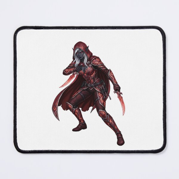 Item preview, Crimson Shadow Assassin - Dark Elf Rogue - Red Fantasy Art designed and sold by SlomianyPisarz.
