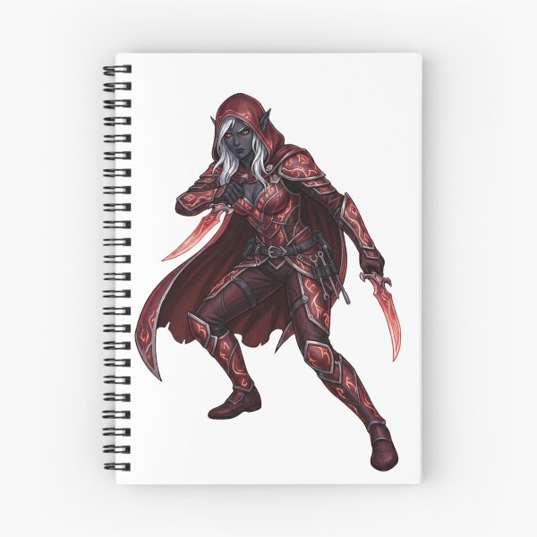 Item preview, Crimson Shadow Assassin - Dark Elf Rogue - Red Fantasy Art designed and sold by SlomianyPisarz.