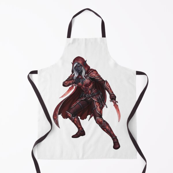 Item preview, Crimson Shadow Assassin - Dark Elf Rogue - Red Fantasy Art designed and sold by SlomianyPisarz.