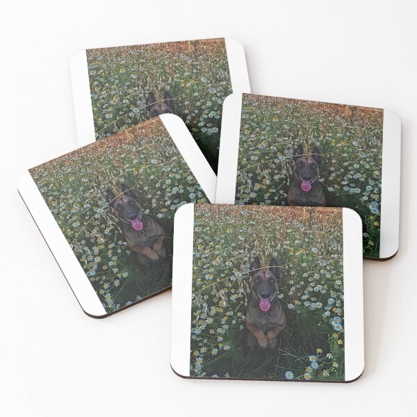 Item preview, Belgian Malinois in flowers designed and sold by NoxLand.