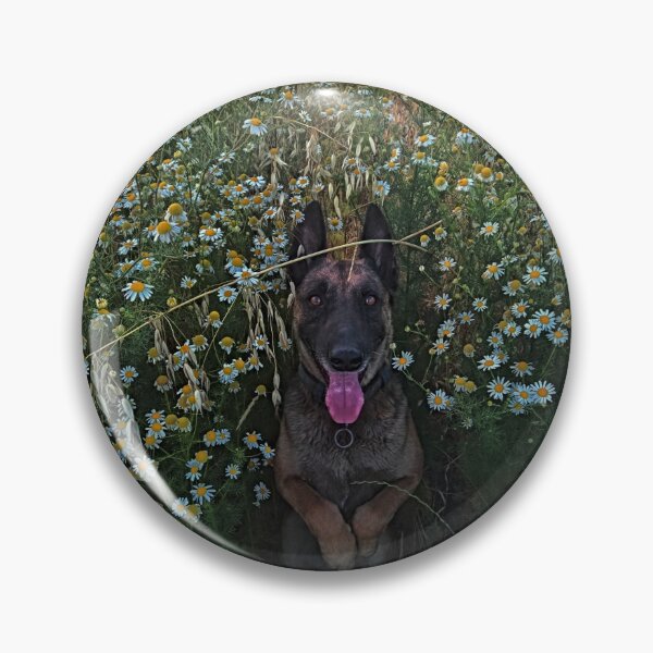 Artikelvorschau, Belgischer Schäferhund in Blumen entworfen und verkauft von NoxLand.