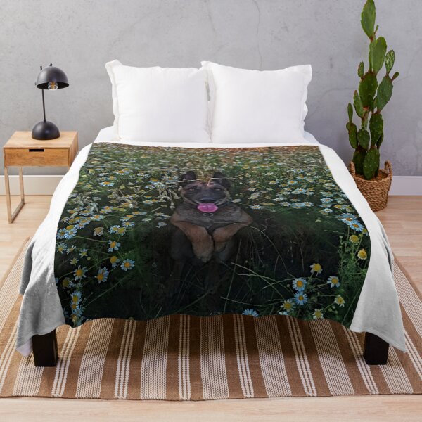 Item preview, Belgian Malinois in flowers designed and sold by NoxLand.