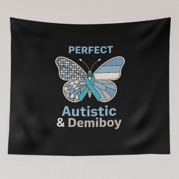 Item preview, Perfect Autistic & Demiboy Autism Awareness Pride Butterfly designed and sold by comptorasunfia.