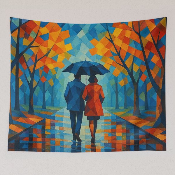Item preview, Autumn walk with umbrella designed and sold by Sigtrix.