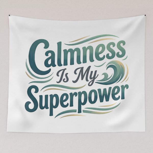 Item preview, calm down, calmness, meditation, superpower designed and sold by TrueArtVibes.