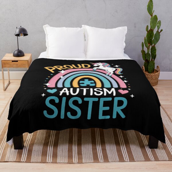 Item preview, Proud Autism Sister Awareness Cute Unicorn Rainbow designed and sold by comptorasunfia.