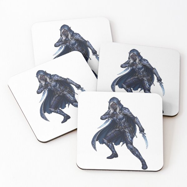 Item preview, Sapphire Shadow Assassin - Dark Elf Rogue - Blue Fantasy Art designed and sold by SlomianyPisarz.