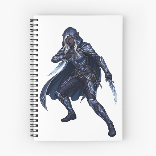 Item preview, Sapphire Shadow Assassin - Dark Elf Rogue - Blue Fantasy Art designed and sold by SlomianyPisarz.