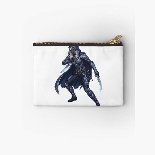 Item preview, Sapphire Shadow Assassin - Dark Elf Rogue - Blue Fantasy Art designed and sold by SlomianyPisarz.