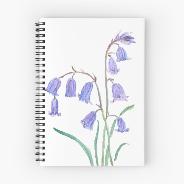 Item preview, handprinted watercolour painting blue bell flowers 2026 designed and sold by ColorandColor.