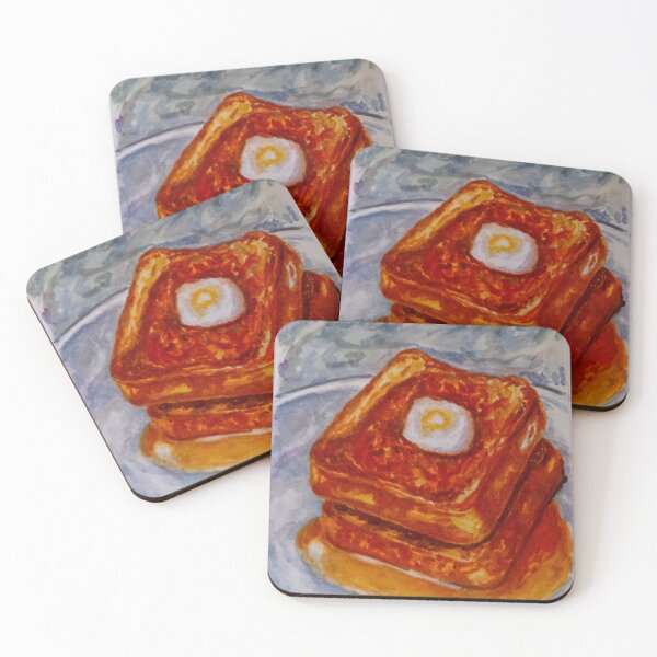 Item preview, French Toasts Watercolor Realistic Food Painting illustration  designed and sold by happiartworks .
