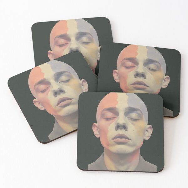 Item preview, Painted man with closed eyes designed and sold by Mianku | Für das Leben.