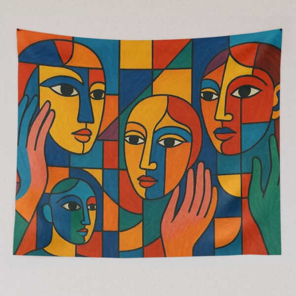Item preview, Faces and hands in colors and geometry designed and sold by Sigtrix.