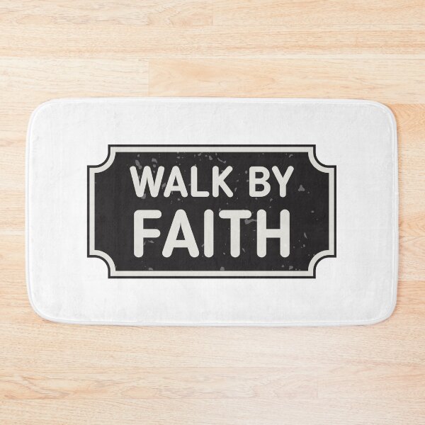 Item preview, Walk by Faith Christian Typography Sign designed and sold by StickifyArt.
