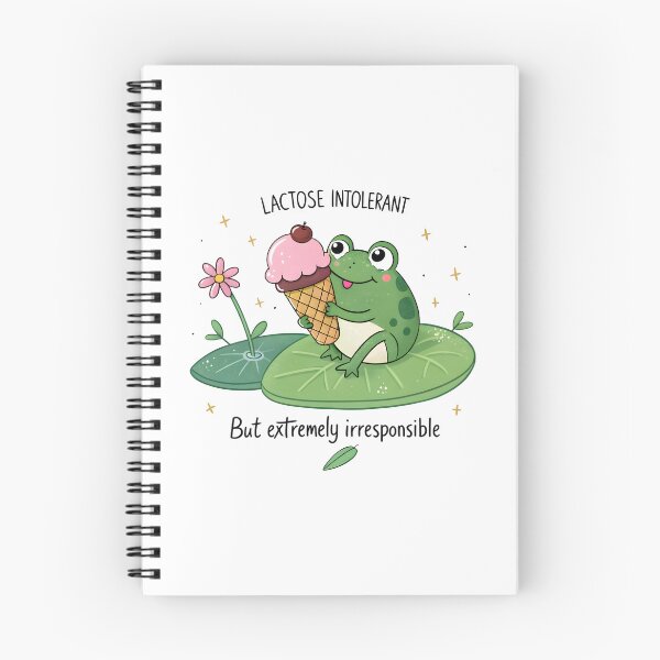 Item preview, Lactose Intolerant But Extremely Irresponsible – Funny Frog Sticker designed and sold by Suzy Perez Art.